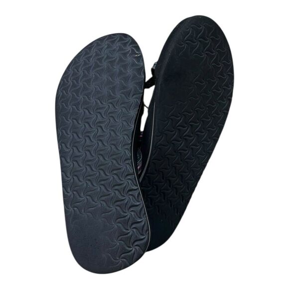 Teva Women’s Black Pink Stitched Olowahu Strappy Flip Flops 7 - Picture 6 of 6